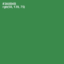 #3A8B4B - Sea Green Color Image