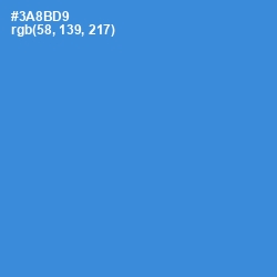 #3A8BD9 - Curious Blue Color Image