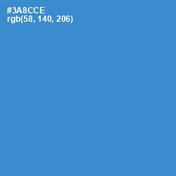 #3A8CCE - Curious Blue Color Image
