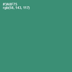 #3A8F75 - Sea Green Color Image