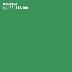 #3A945A - Sea Green Color Image