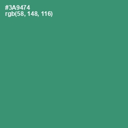 #3A9474 - Sea Green Color Image