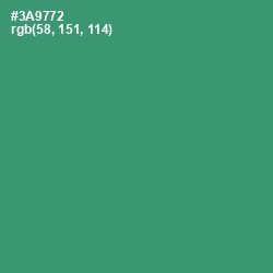 #3A9772 - Sea Green Color Image