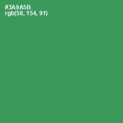 #3A9A5B - Sea Green Color Image