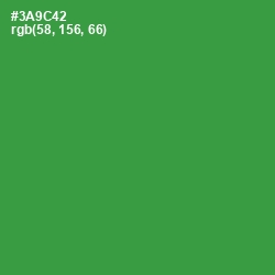 #3A9C42 - Sea Green Color Image