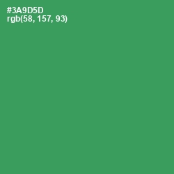 #3A9D5D - Sea Green Color Image