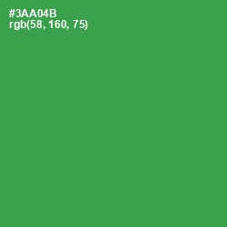 #3AA04B - Sea Green Color Image