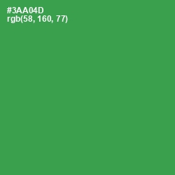 #3AA04D - Sea Green Color Image