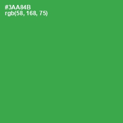 #3AA84B - Sea Green Color Image