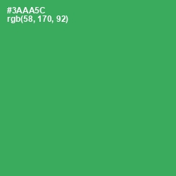 #3AAA5C - Sea Green Color Image