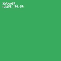 #3AAA5F - Sea Green Color Image