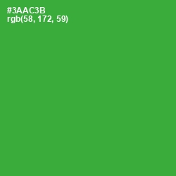#3AAC3B - Forest Green Color Image