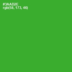 #3AAD2E - Forest Green Color Image