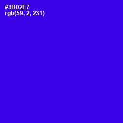 #3B02E7 - Blue Color Image