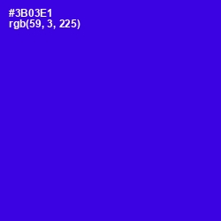 #3B03E1 - Dark Blue Color Image