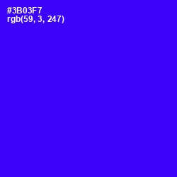 #3B03F7 - Blue Color Image