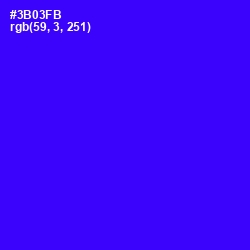 #3B03FB - Blue Color Image