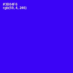 #3B04F6 - Blue Color Image