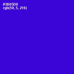 #3B05D8 - Dark Blue Color Image