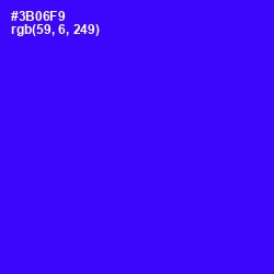 #3B06F9 - Blue Color Image