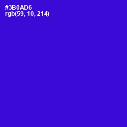 #3B0AD6 - Dark Blue Color Image