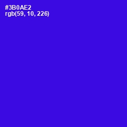 #3B0AE2 - Dark Blue Color Image