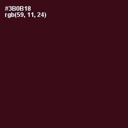 #3B0B18 - Aubergine Color Image