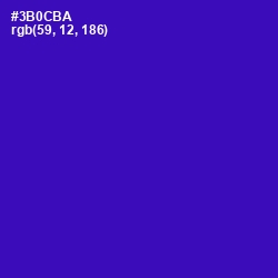 #3B0CBA - Blue Gem Color Image
