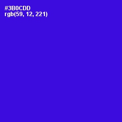 #3B0CDD - Dark Blue Color Image