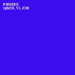 #3B0DEE - Blue Color Image