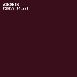 #3B0E1B - Aubergine Color Image