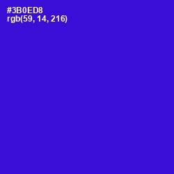#3B0ED8 - Dark Blue Color Image