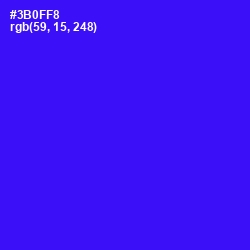 #3B0FF8 - Blue Color Image