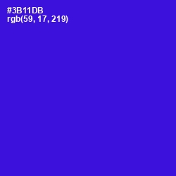 #3B11DB - Dark Blue Color Image