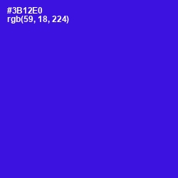 #3B12E0 - Dark Blue Color Image