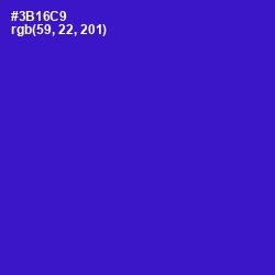 #3B16C9 - Dark Blue Color Image