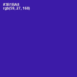 #3B1BA8 - Blue Gem Color Image