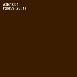 #3B1C01 - Clinker Color Image