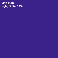 #3B228B - Jacksons Purple Color Image