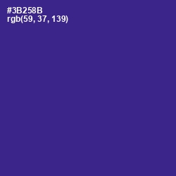 #3B258B - Jacksons Purple Color Image
