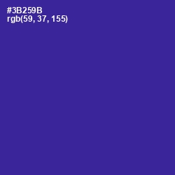 #3B259B - Jacksons Purple Color Image