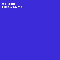 #3B2BD8 - Dark Blue Color Image