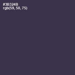 #3B324B - Ship Gray Color Image