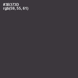 #3B373D - Tuatara Color Image