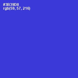 #3B39D8 - Dark Blue Color Image