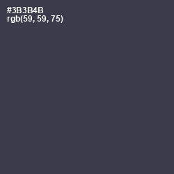 #3B3B4B - Ship Gray Color Image