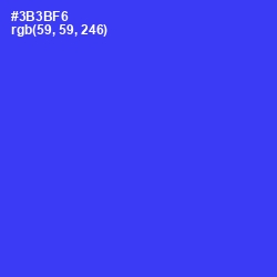 #3B3BF6 - Blue Color Image