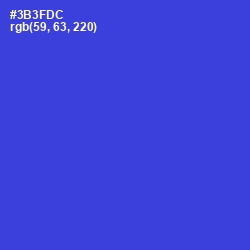 #3B3FDC - Dark Blue Color Image