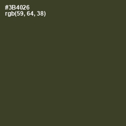 #3B4026 - Lunar Green Color Image