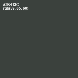 #3B413C - Lunar Green Color Image